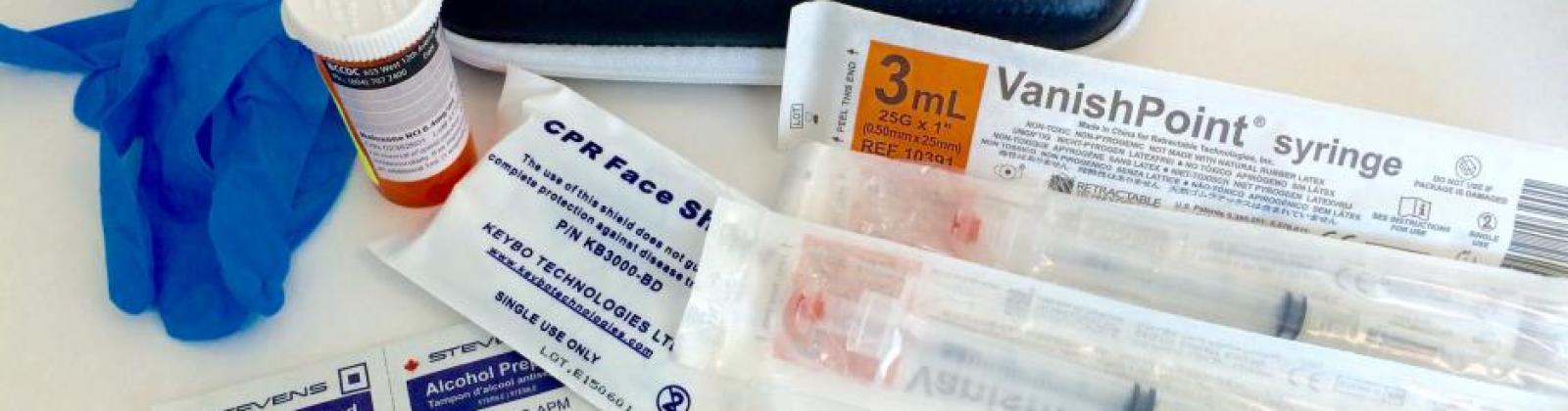 Take-home naloxone kits are available free of charge for those at risk of an opioid overdose.