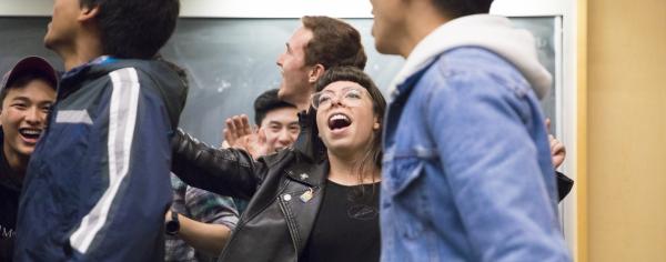 Students performing in UBC A Cappella