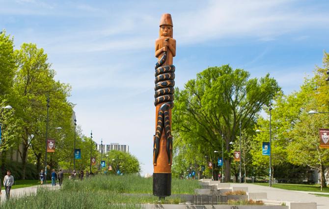Musqueam welcome totem
