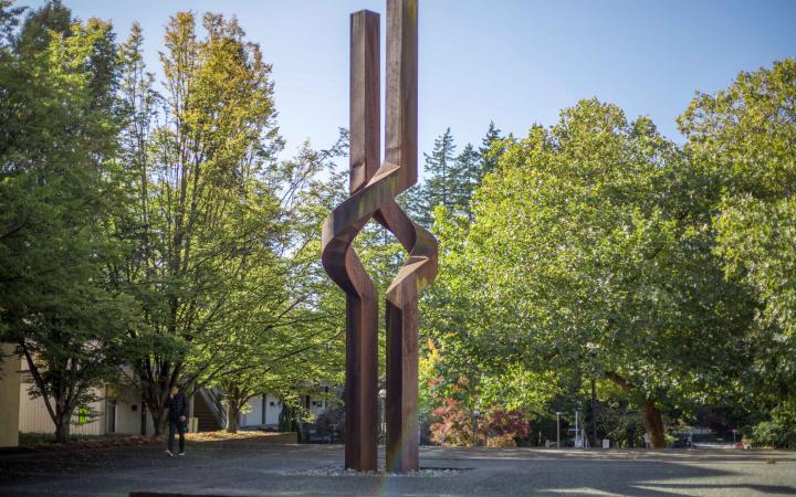 Tuning Fork sculpture on the UBC campus