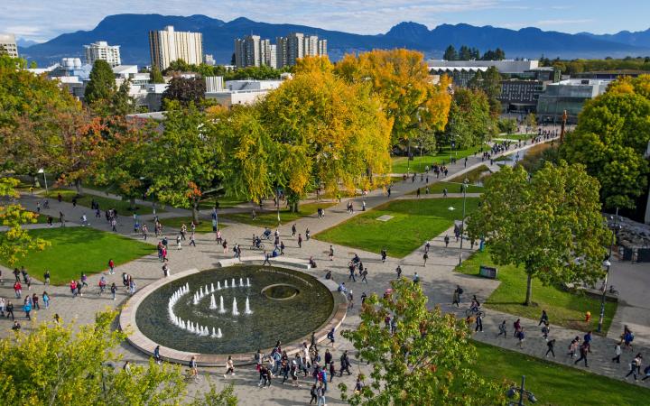 Aeriel shot of the UBC Vancouver campus