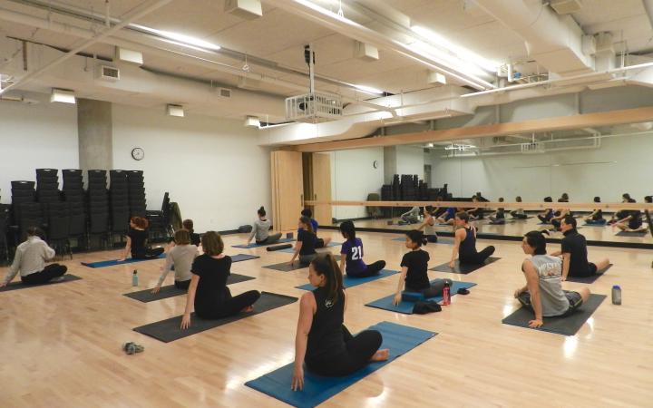 UBC Yoga Club in a studio