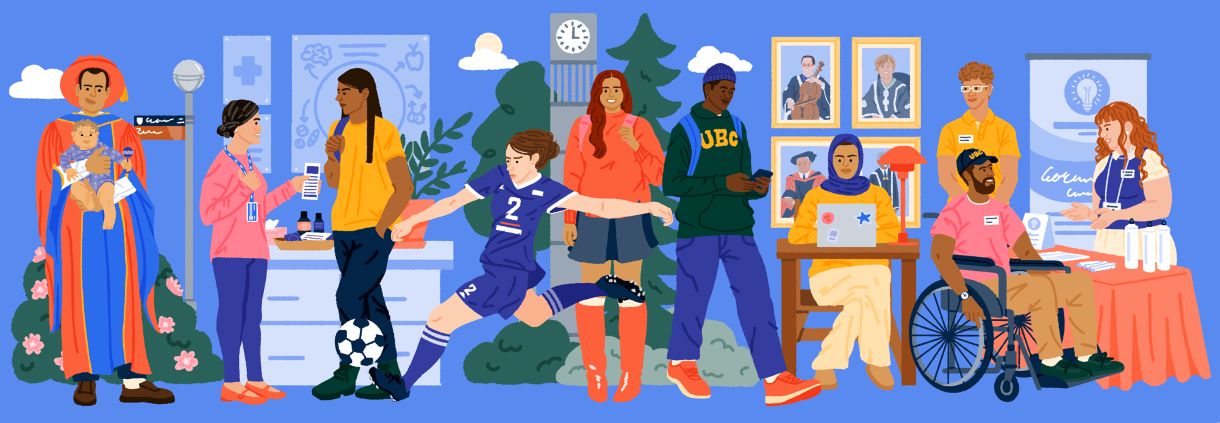 Vector illustration of UBC life