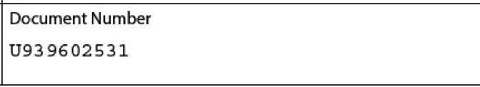 Screenshot of the "Document number" section on the spouse or partner work permit application form