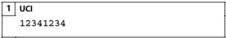 Screenshot of the "UCI" section on the spouse or partner work permit application form