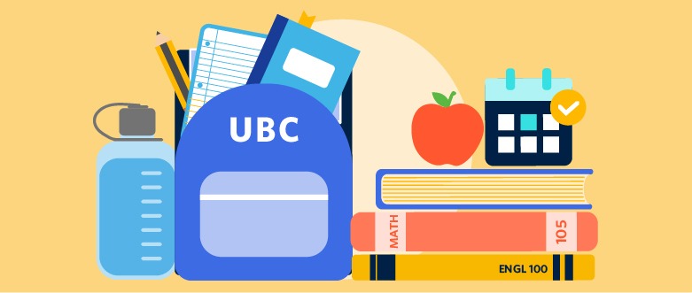 Illustration of student workspace